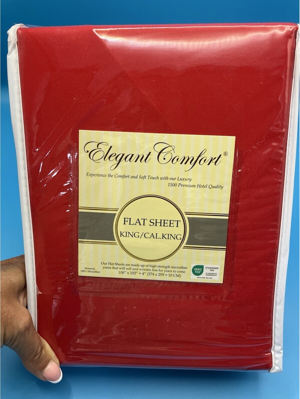 Elegant Comfort Wrinkle-Free 1500 Thread Count Egyptian California king Red